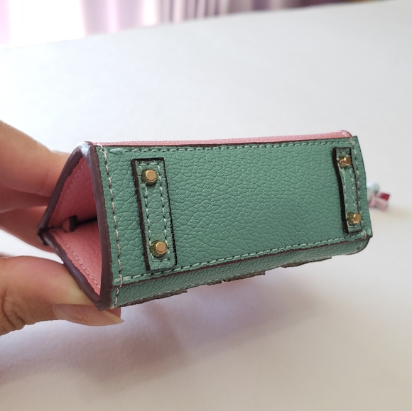 Handmade Tiny PU Leather Handbag Keychain Lovely Pendant Bag Earphone Case - Picture 10 of 11